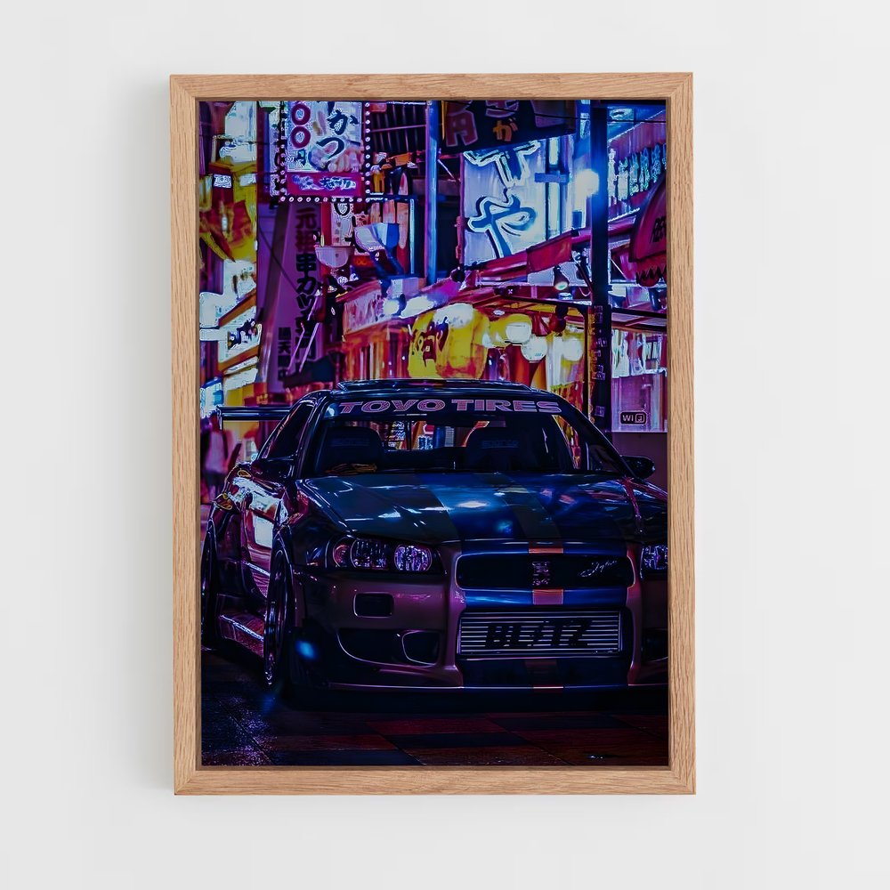 Poster exceptionnel Skyline GT-R R – affiche Nissan (vue 4)